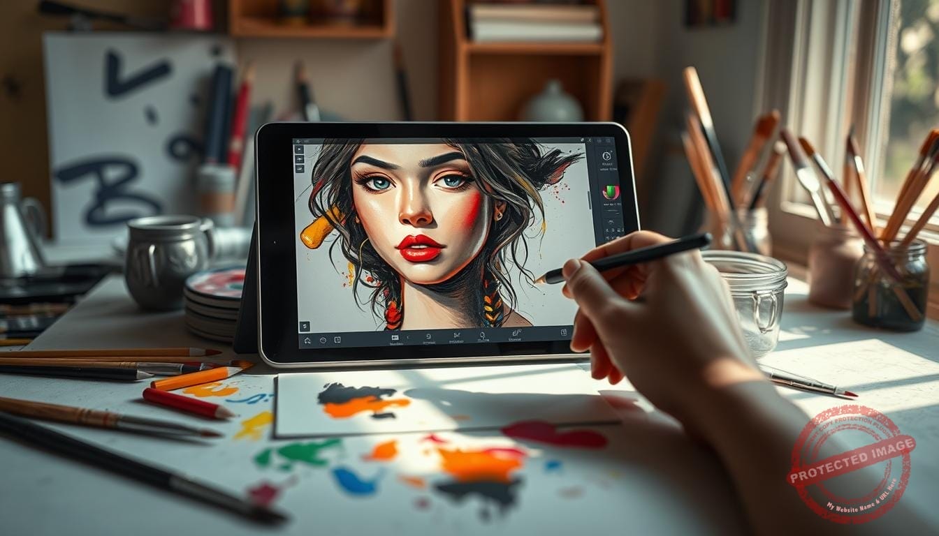 digital portrait drawing tutorial