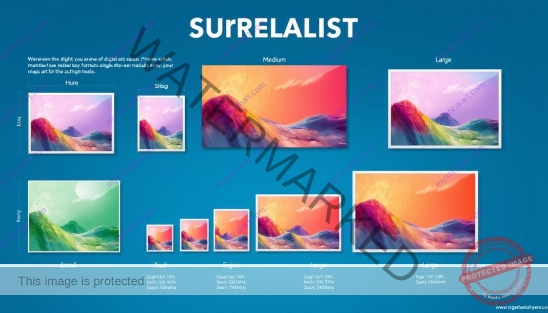 popular sizes for digital art creation
