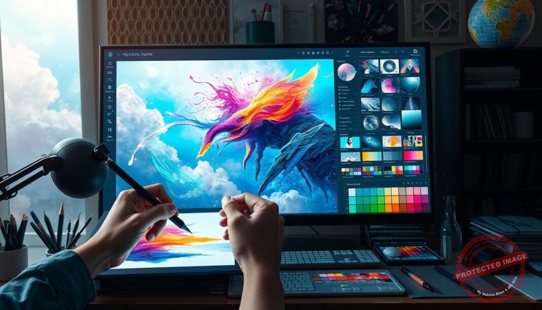 digital painting rendering process